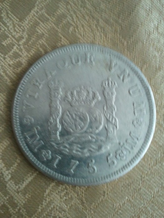 Spania 1755, 27 grame moneda turistica, imitatie, 50 roni, cereti informatii pe forum inainte sa o cumparati