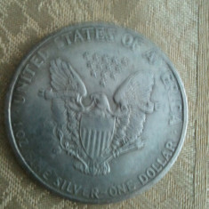 America 1 dollar, 22 grame, moneda turistica, imitatie, 50 roni, cereti informatii pe forum inainte sa o cumparati