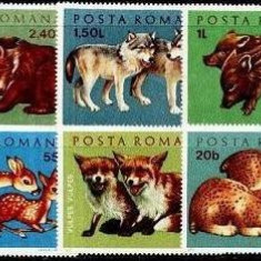 Romania 1972 Pui animale salbatice serie completa neuzata