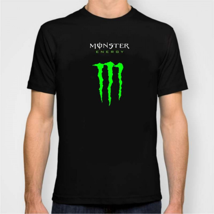 OFERTA! Tricou Casual Monster Energy Negru / Verde