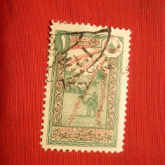 Timbru de Cale Ferata cu supratipar ,1920 Turcia ,stamp.