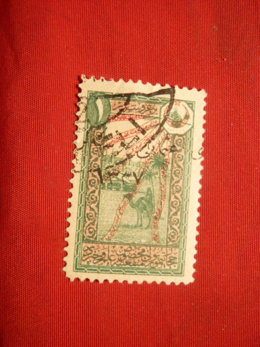 Timbru de Cale Ferata cu supratipar ,1920 Turcia ,stamp.