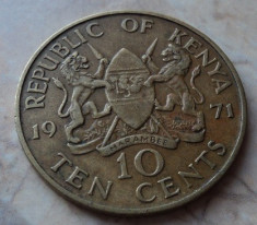 10 cents 1971 Kenya foto