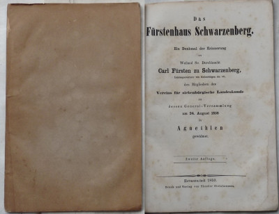 Lucrare publicata la Sibiu in 1859 in limba germana foto