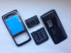 Carcasa fata geam capac spate capac baterie capac acumulator Nokia 6280 6288 neagra black negru NOUA NOU foto