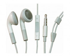 Handsfree original iPhone - casti iphone cu microfon si control volum foto