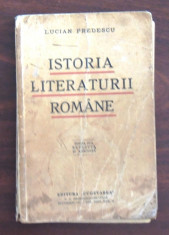 ISTORIA LITERATURII ROMANE - LUCIAN PREDESCU foto