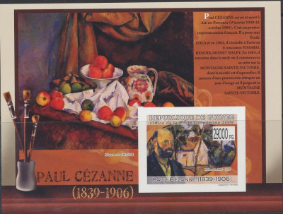 GUINEA 2009 ARTA,PICTURA - CEZANNE / MICHEL CATALOG BL 1742B foto