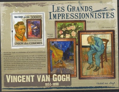 COMORE 2009 ARTA , PICTURA- VAN GOGH / MICHEL CATALOG BK 558 foto