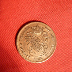 Moneda 2 Centi 1835 ,Belgia , bronz, cal.F.Buna