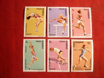Serie- Campionatele Mondiale Atletism -Tokyo1991 Romania , 6 val. foto