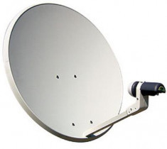 Antena satelit OFFSET 65cm + LNB single universal cadou foto