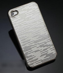 Carcasa Glamour ARGINTIE pentru iPhone 4/4s - aluminiu rezistent foto