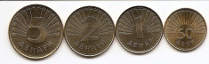 Macedonia Set - 0,5, 1, 2, 5 Denari (1993/08) UNC !!! foto