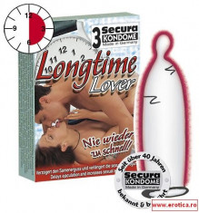 Prezervative care intarzie ejacularea Secura Longtime Lover 3 buc. foto