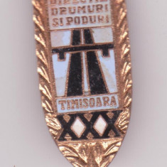 Insigna Directia Drumuri si Poduri Timisoara