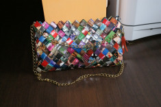 Genti hand-made -Candy wrapper bag - 70 ron foto