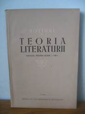 Notiuni de teoria literaturii - Manual pt cls. A VIII a foto