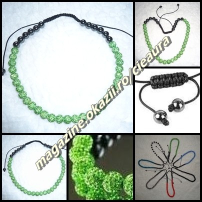 COLIER 30 PIETRE CRISTALE SWAROVSKI VERDE DESCHIS LIGHT OLIVINE SHAMBALLA SAMBALA SHAMBALA SAMBALLA CHAMBALA 14 HEMATITE MAGNETI FASHION MEDICINAL