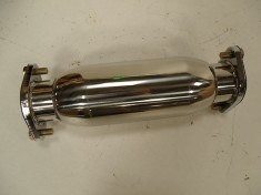 teava anulare CATALIZATOR FALS, gol DECAT tuning sport universal din inox cu diamtreu de 70mm 2.5 INCH merge si ca toba esapament mijloc / sau schimb foto