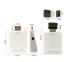 Convertor HDMI la VGA + iesire audio Jack 3,5mm foto