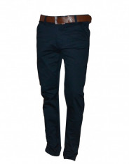 Pantaloni conici slim tip Zara Man - bleumarin + curea cadou - tip Jeans, blugi - David Bekham - modele 2013 - 32, 36 foto