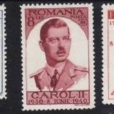 Romania 1940 - Carol II-10 ani de domnie,serie completa,neuzata