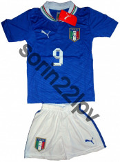 Tricou+Sort(Compleu) Pentru Copii PUMA ITALIA MODEL NOU Sezon 2013(NR.9 BALOTELLI)) foto