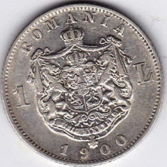 2)Moneda argint 1 leu 1900,frumoasa foto