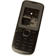 Carcasa completa fata capac spate baterie mijloc miez si tastatura Nokia C1-01 gri ORIGINALA foto