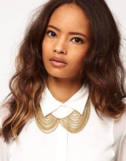 Accesoriu lant colier gen guler pt camasi/bluze auriu asos ultima moda ideal cadou COMANDA MINIM 30 LEI foto