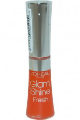 Luciu de buze, Loreal Glam Shine Fresh LipGloss 6ml Aqua Mandarin #187 foto