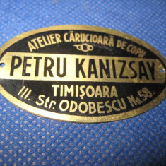 1558-Reclama Petru Kanizsay carucioare copii Timisoara.