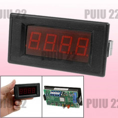 Voltmetru digital de panou, cu led-uri, 4 digiti, 0...200 V/curent alternativ-1385 foto