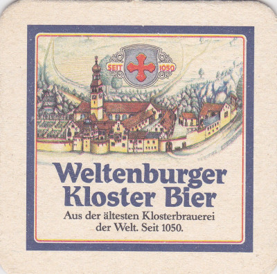 Suport de pahar / Biscuite WELTENBURGER KLOSTER BIER foto