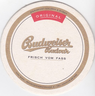 Suport de pahar / Biscuite BUDWEISER BUDVAR foto