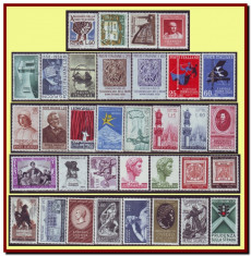 Lot Italia 1954-1965 - 153 timbre nestampilate in serii complete, toate diferite foto