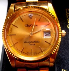 ceas dama Oleg Cassini Diamond Collection Quartz Watch foto