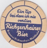Suport de pahar / Biscuite Rara si Veche RICHZENHAINER BIER