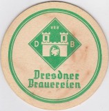 Suport de pahar / Biscuite Rara si Veche DRESDNER BRAUEREIEN