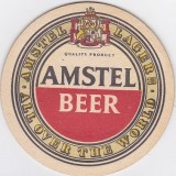 Suport de pahar / Biscuite Rara si Veche AMSTEL BEER