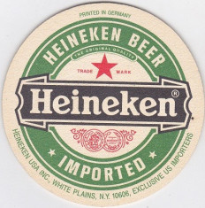 Suport de pahar / Biscuite Rara si Veche HEINEKEN foto