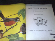 Marguerite Henry - Birds at Home - ilustratii color Jacob Bates Abbott - text in engleza foto