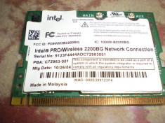 placa de retea wireless laptop packard bell MIT-RHE-BT intel 2200BG transport gratuit foto