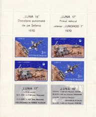 BLOC TIMBRE COSMOS LUNA 18 SI LUNA 17 1971 foto