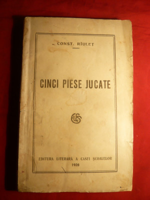 C-tin Riulet - Cinci Piese Jucate - Prima Ed. 1928 foto
