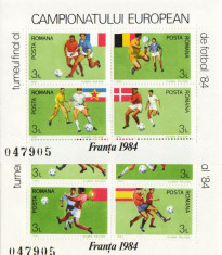 TIMBRE ROMANIA CAMPIONATUL EUROPEAN DE FOTBAL 1984 foto