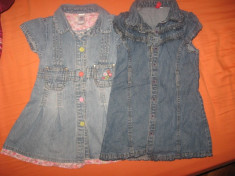 Set doua rochite Baby club, din jeans, noi, pt. 3-4 ani foto