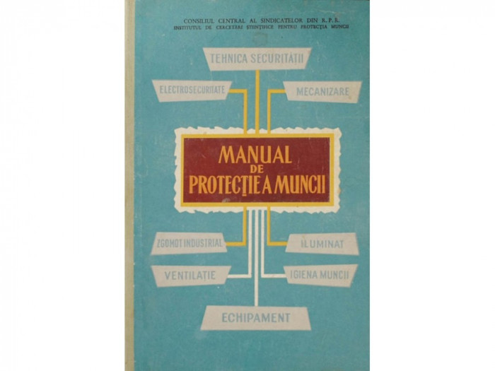 MANUAL DE PROTECTIA MUNCII 1962,CONSILIUL CENTRAL AL SINDICATELOR DIN R.P.R