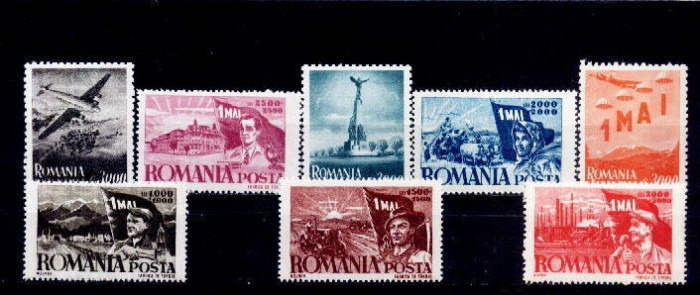 Romania 1947 - 1 Mai ,serie completa,neuzata